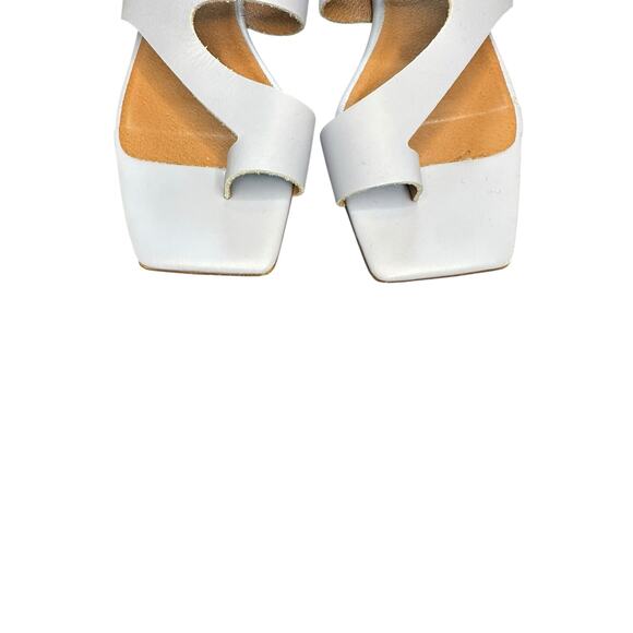 Donald Pliner Lilac Purple Quin Square‎ Toe Leather Toe Ring Sandal Size 8 1/2 - Picture 4 of 9